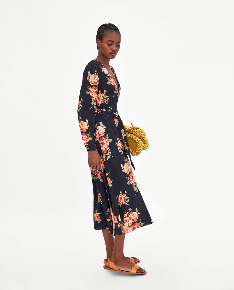 Zara Floral Print Midi Dress