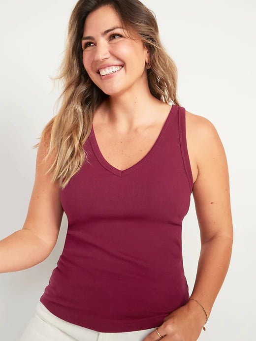 Old Navy Slim-Fit Rib-Knit V-Neck Tank Top