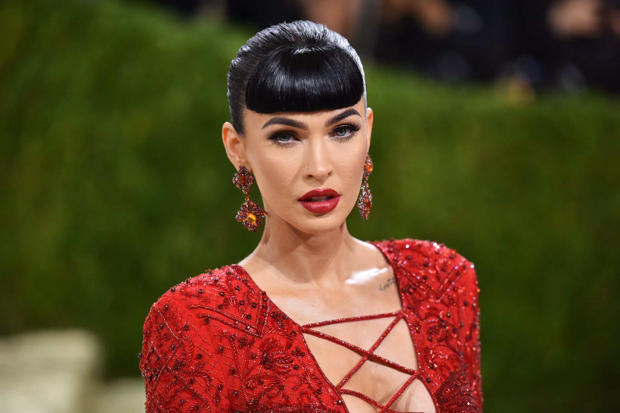 NEW YORK, NEW YORK - SEPTEMBER 13: Megan Fox attends 2021 Costume Institute Benefit - In America: A Lexicon of Fashion at the Metropolitan Museum of Art on September 13, 2021 in New York City. (Photo by Sean Zanni/Patrick McMullan via Getty Images)