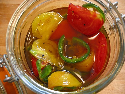 Spicy Pickled Tomatoes