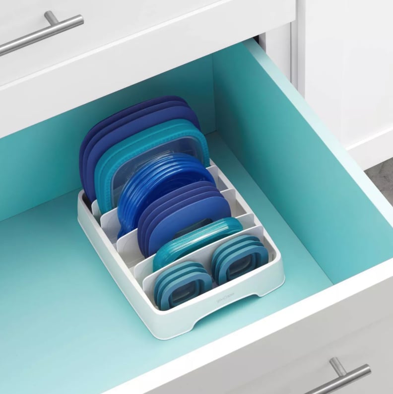 For Container Organization: YouCopia StoraLid Container Lid Organizer