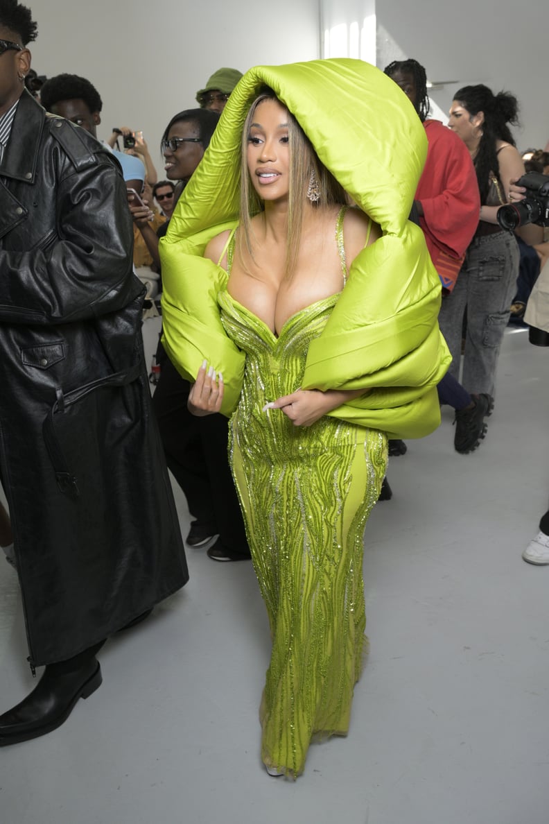 Cardi B at the Gaurav Gupta Show During Paris Haute Couture Week, July 2023