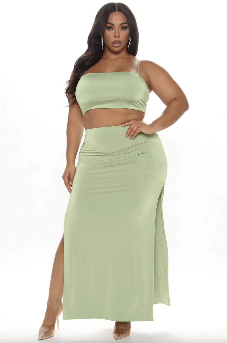 Fashion Nova Mariah Slit Skirt Set