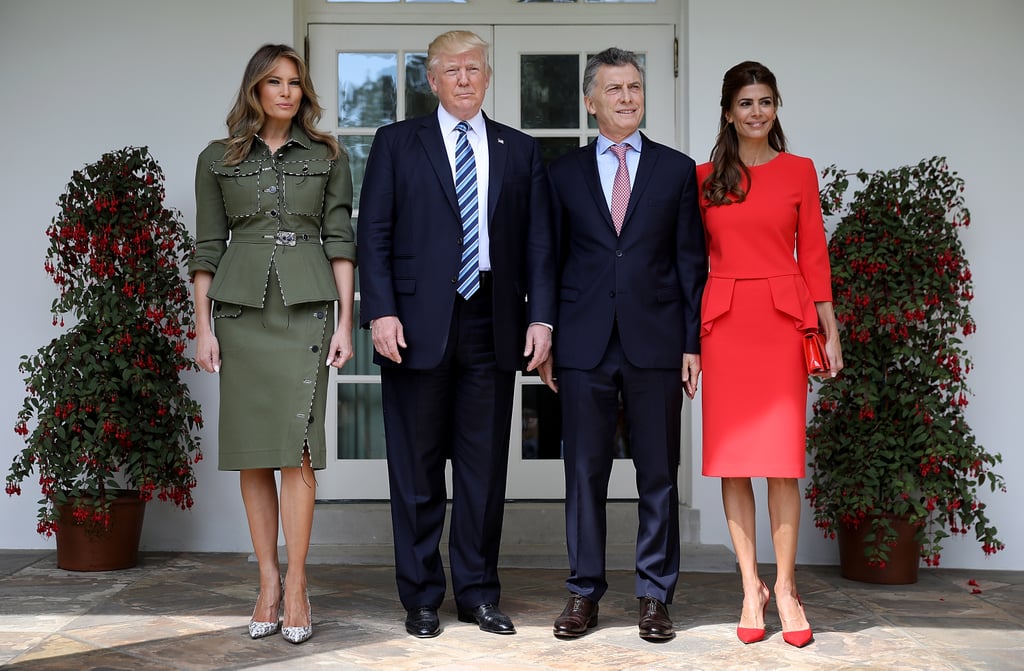 Melania Trump Wears Safari Suit April 2017