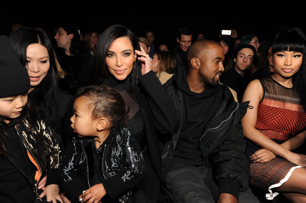 Kim Kardashian and Kanye West With North West at NYFW
