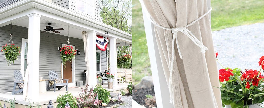 DIY Drop-Cloth Curtains For the Porch