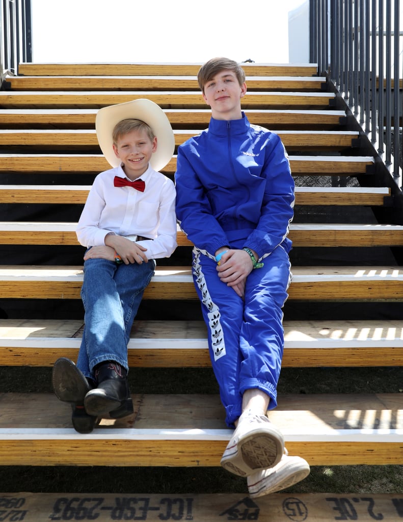 He changed up his look slightly for his Coachella appearance with DJ Whethan (pictured here), adding in a hat and swapping his rubber soles for some pointed cowboy boots.