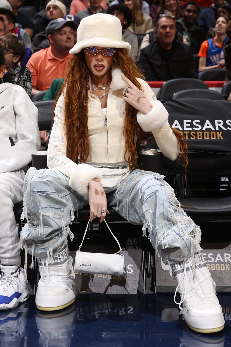 Winnie Harlow at Oklahoma City Thunder v Washington Wizards Game, January 2025