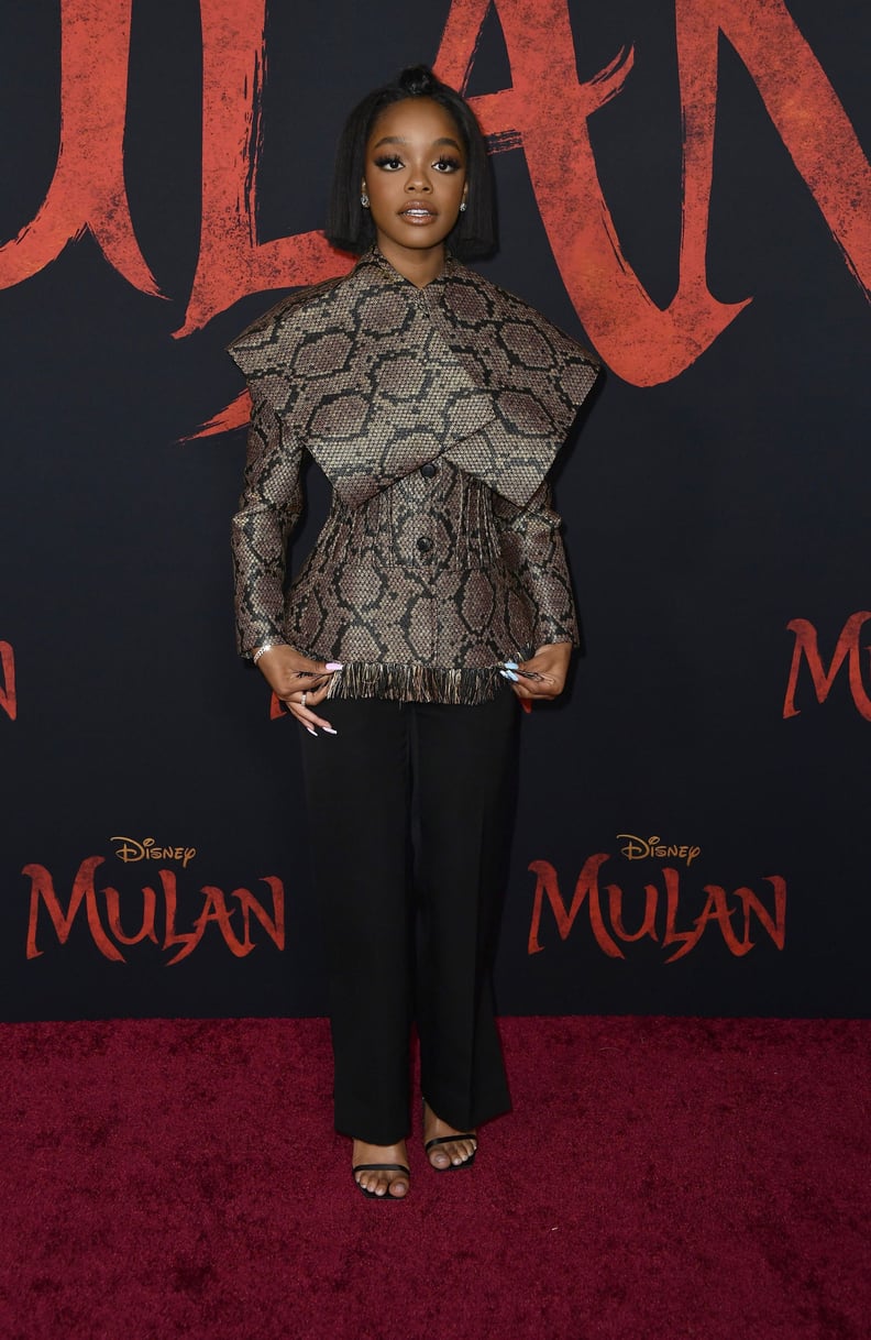 Marsai Martin at the World Premiere of Mulan in LA