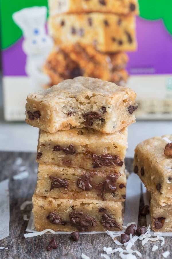 Caramel and Coconut Blondies