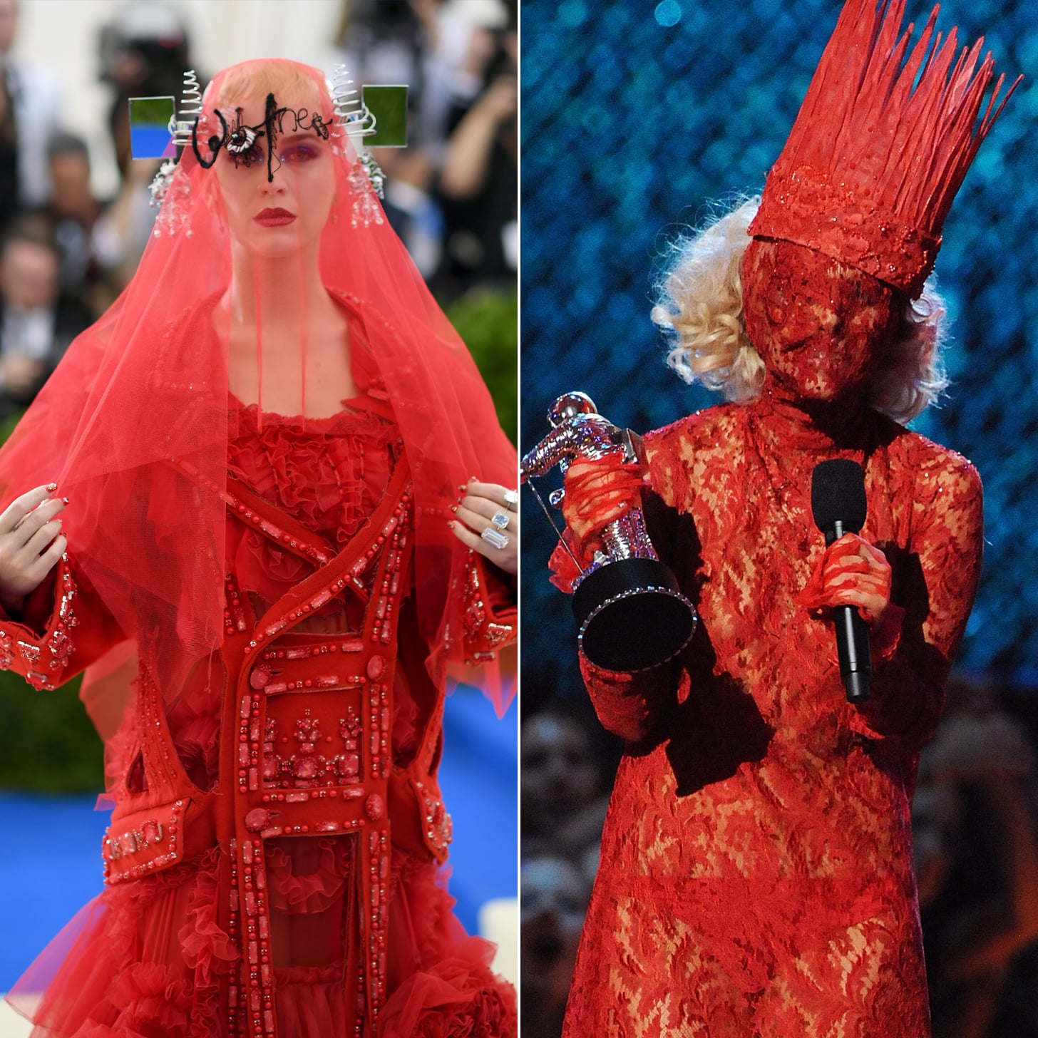 Lady Gaga At The 2009 Vmas Things Katy Perry Looked Like At Met Gala 2017 Popsugar Fashion Uk Photo 3