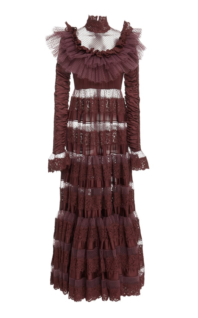 Zimmermann Resistance Paneled Ruffled Silk-Blend Dress