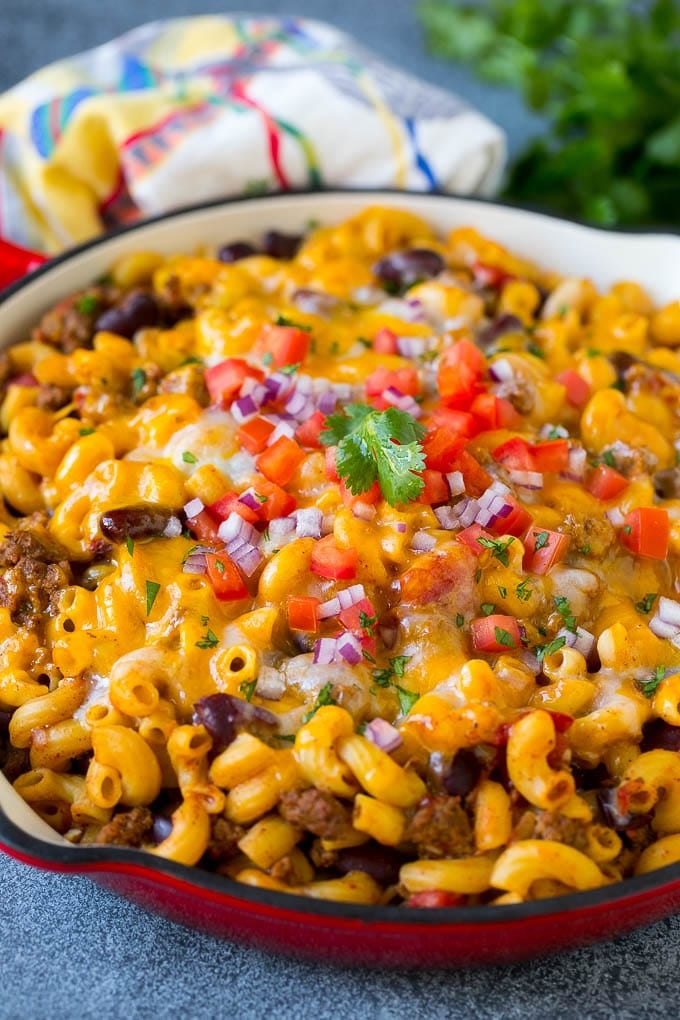 One Pot Chili Macaroni and Cheese