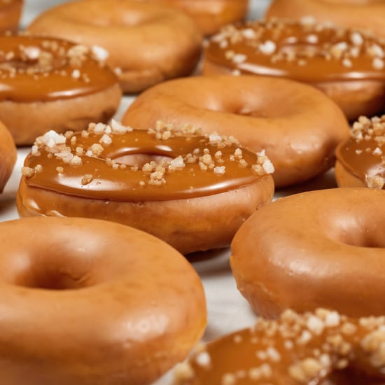 Krispy Kreme's New Caramel Glazed, Caramel Crunch Doughnuts