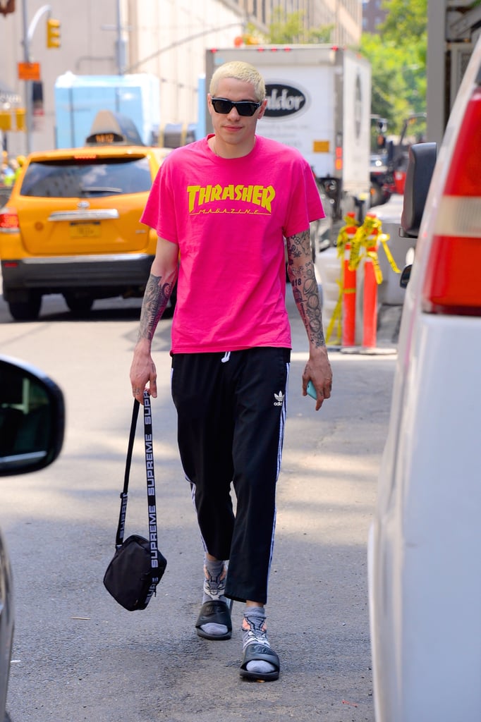 Pete Davidson Platinum Blonde Hair July 2018