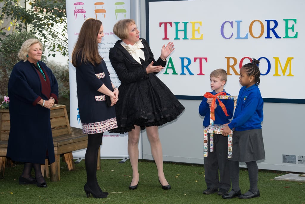 Kate Middleton at the Clore Art Room in London Pictures POPSUGAR Celebrity