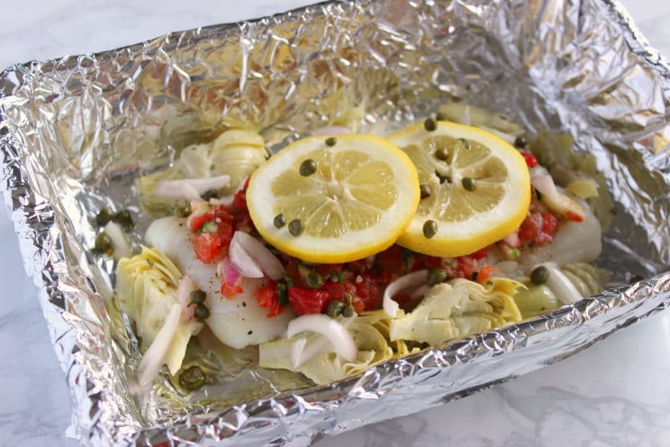 Mediterranean Baked Halibut