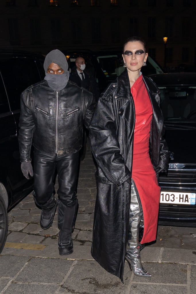 Julia Fox Wears Schiaparelli at PFW With Kanye West