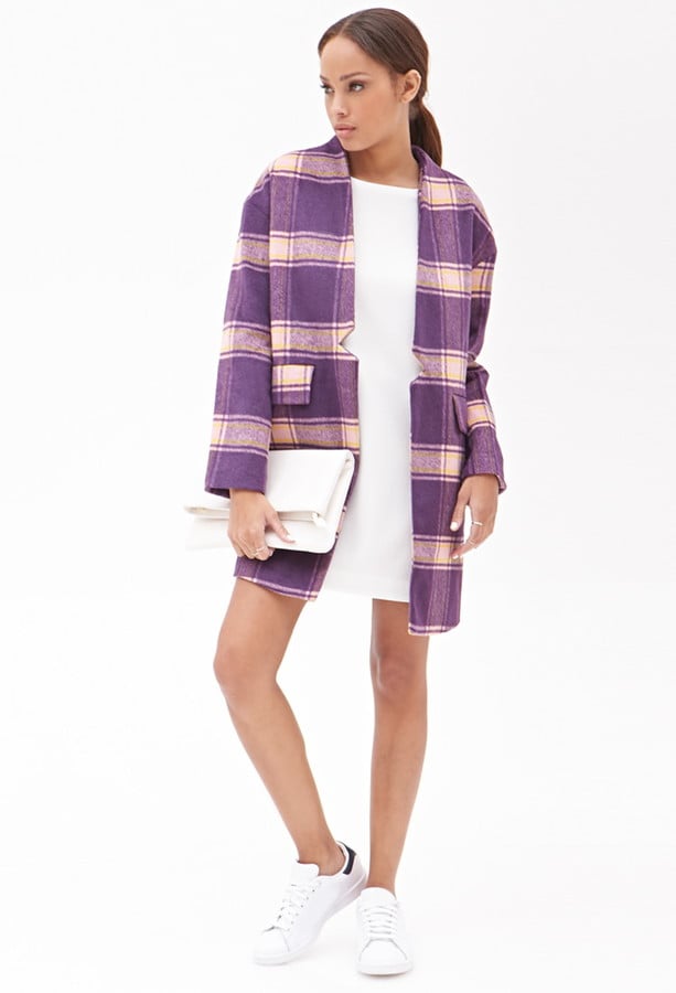 Forever 21 Open-Front Plaid Coat ($45)