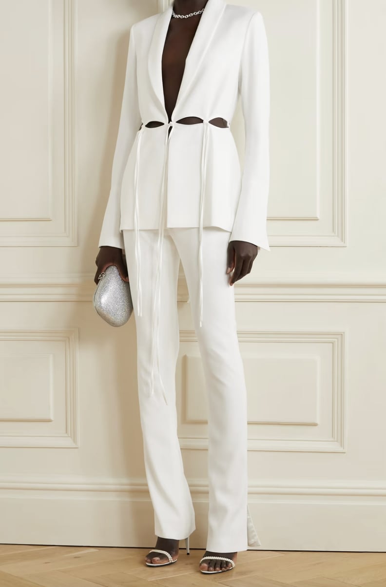 Bridal-Suit想法:加尔文椭圆绉上衣和紧身裤