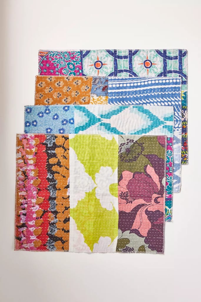 For Dining: Urban Renewal One-Of-A-Kind Kantha Placemat Set
