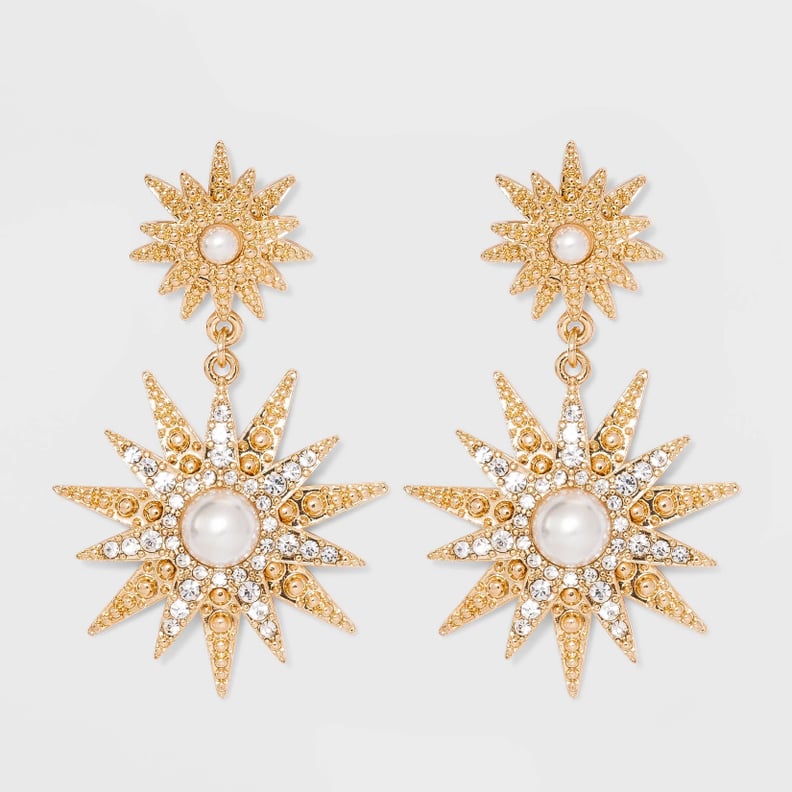 SUGARFIX by BaubleBar Celestial Drop Earrings - Gold