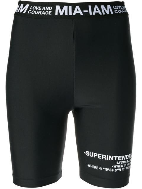MIA-IAM Logo Print Cycling Shorts