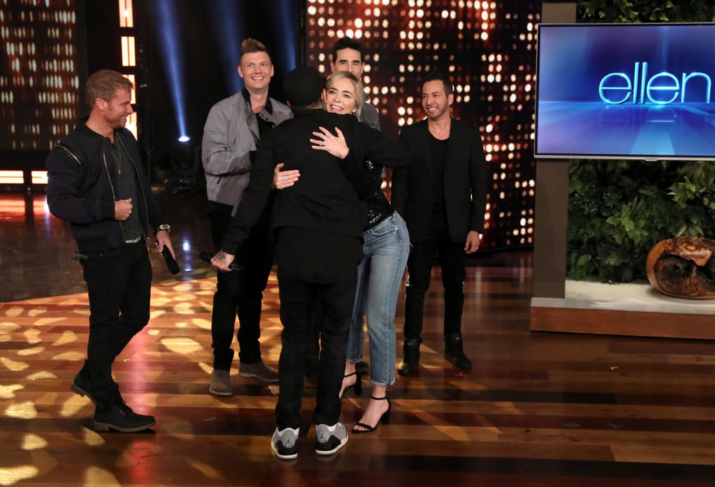 Emily Blunt Singing With Backstreet Boys on The Ellen Show