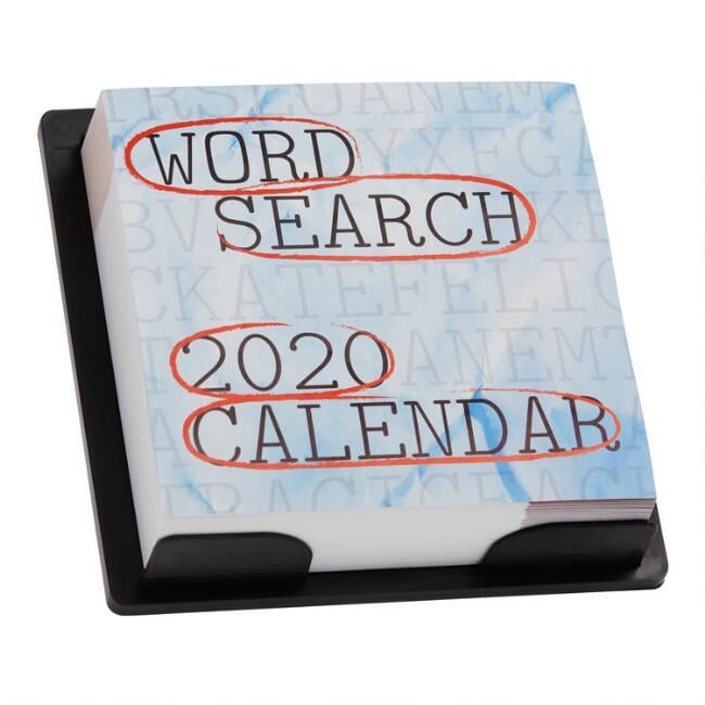 Word Search 2020 Daily Desk Calendar Cost Plus World Market Gifts For