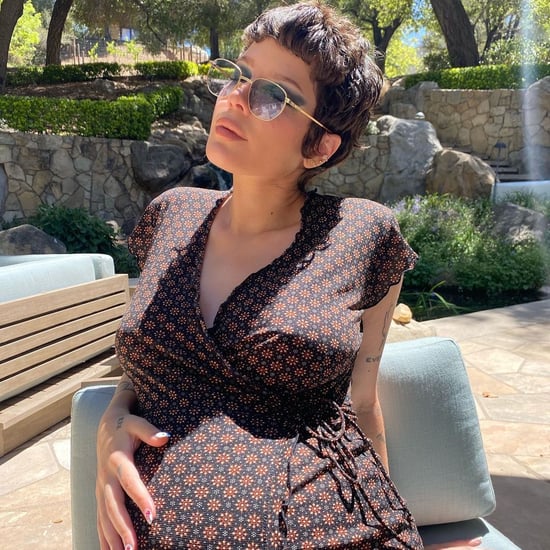 Halsey Shows Off Her Baby Bump in a Floral Wrap Sundress