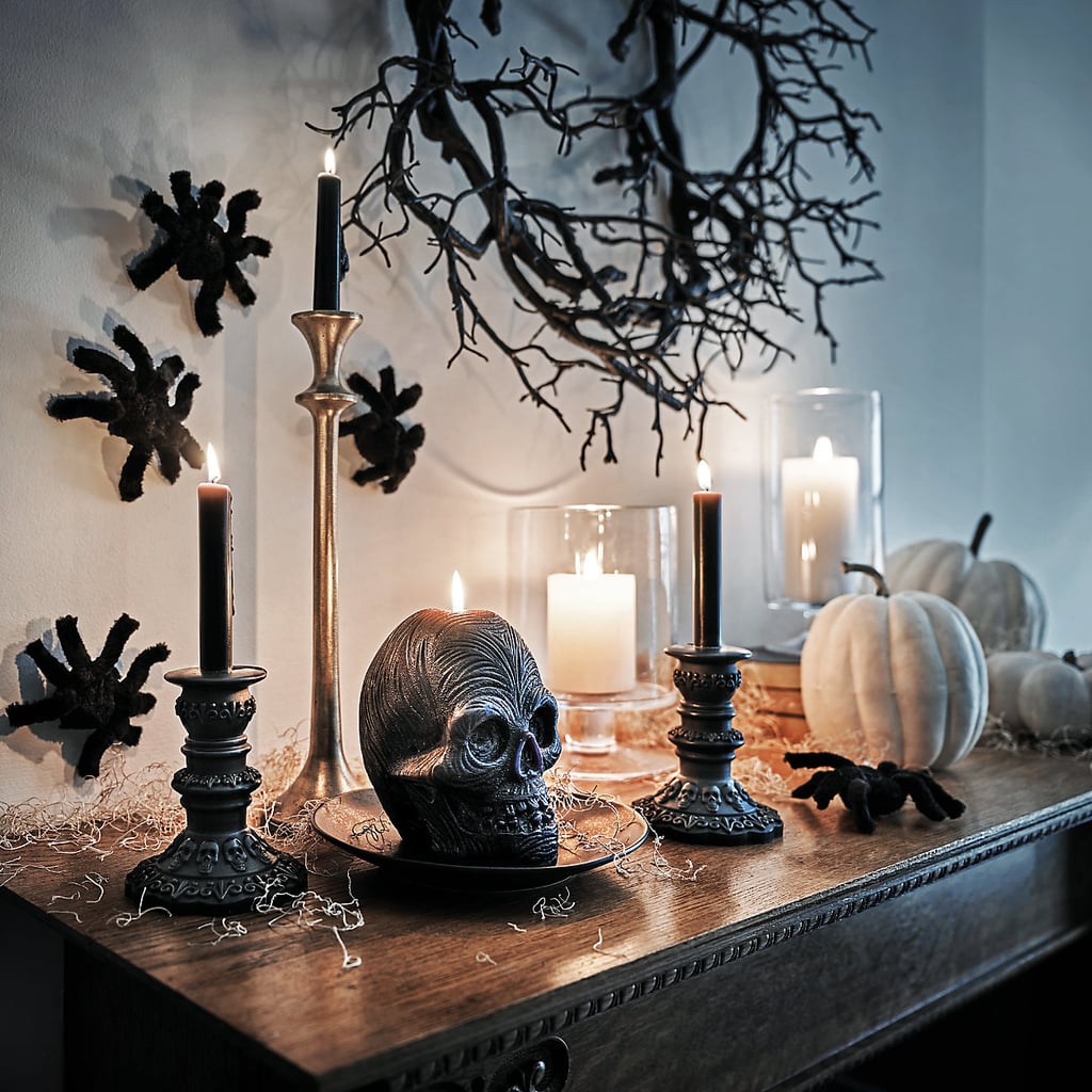 Patch NYC Scary Skull Candle | Crate & Barrel 2020 Halloween ...