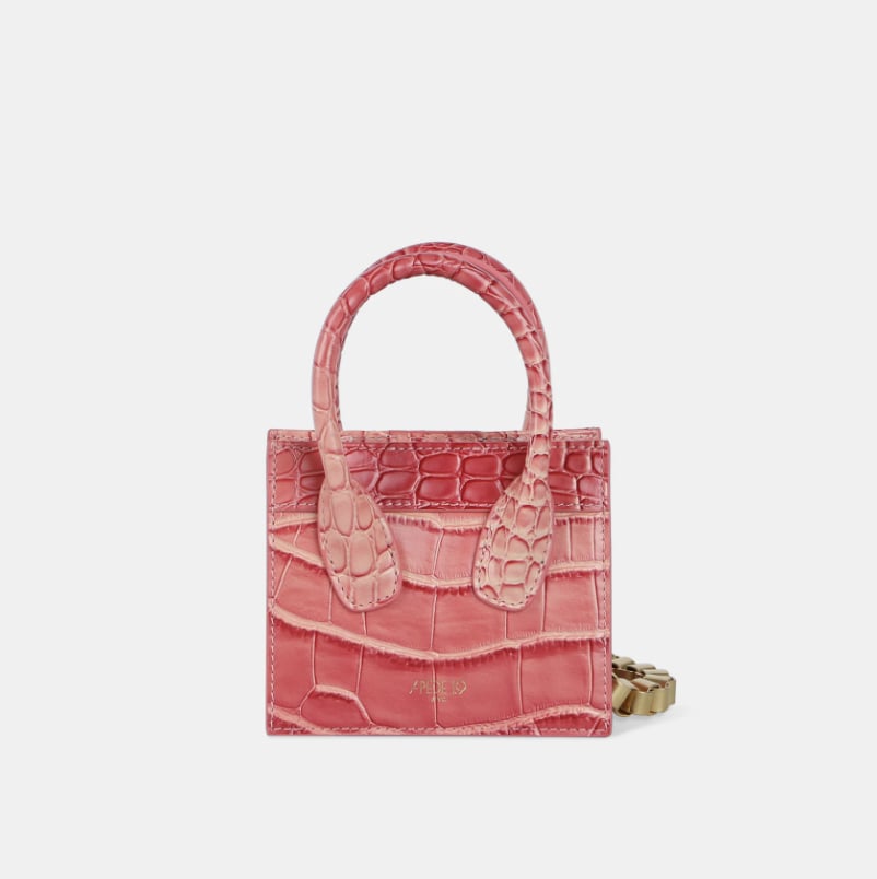 Pomegranate Croc Poker Face Mini Tote