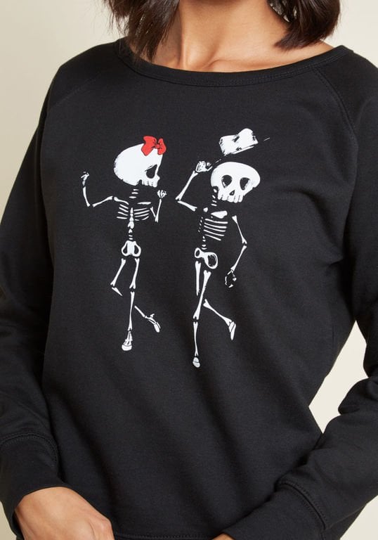 Skeletal Spectacle Graphic Sweatshirt