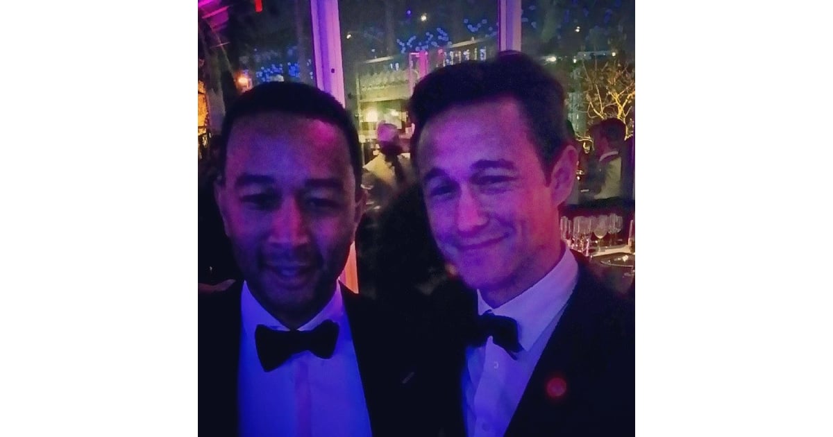 John Legend And Joseph Gordon Levitt Matched In Bow Ties At The It Wasn T All About The Oscars In This Week S Cutest Celebrity Candids Popsugar Celebrity Photo 8