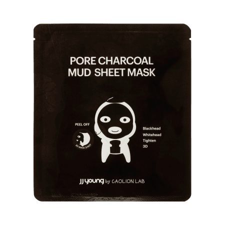 JJ Young by Caolion Lab Pore Charcoal Mud Face Sheet Mask