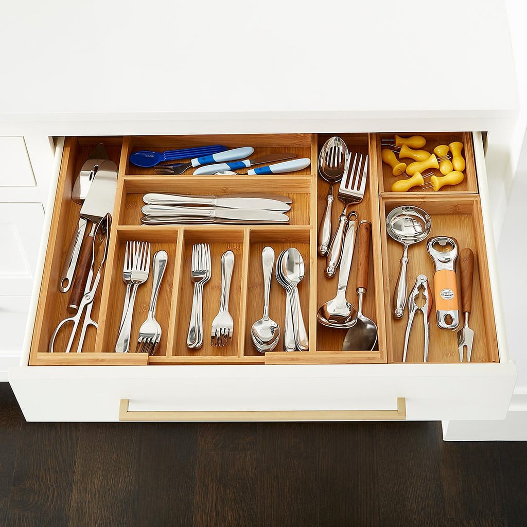 A Drawer Organiser: Container Store Stackable Bamboo Drawer Organisers