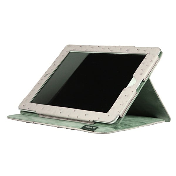 This chic iPad ostrich travel book ($40) will come in handy on all your getaways together.