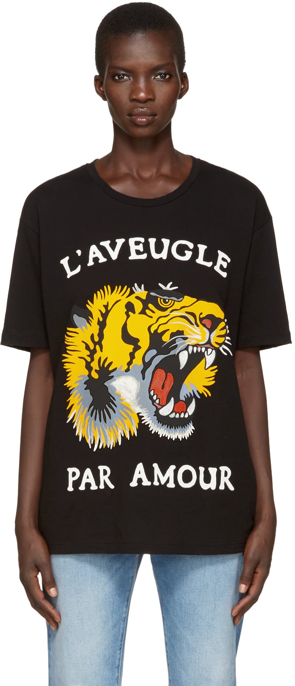 Gucci Black Roaring Tiger T-Shirt