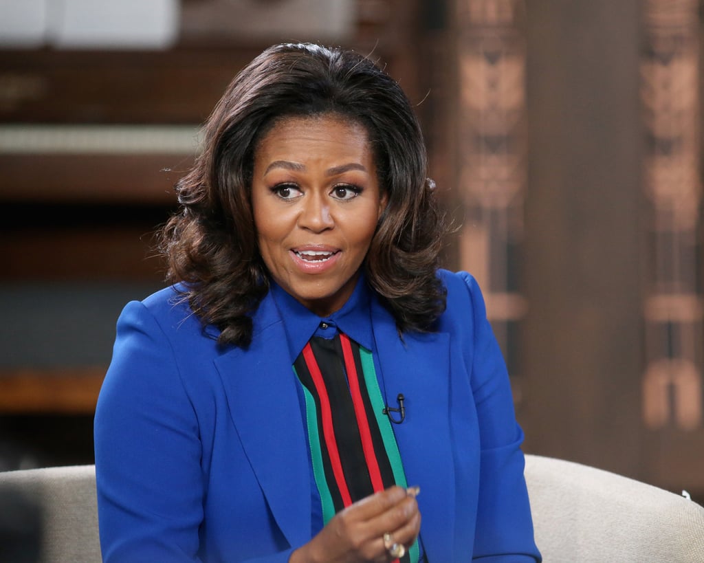 Michelle Obama Blue Elie Saab Suit 2019
