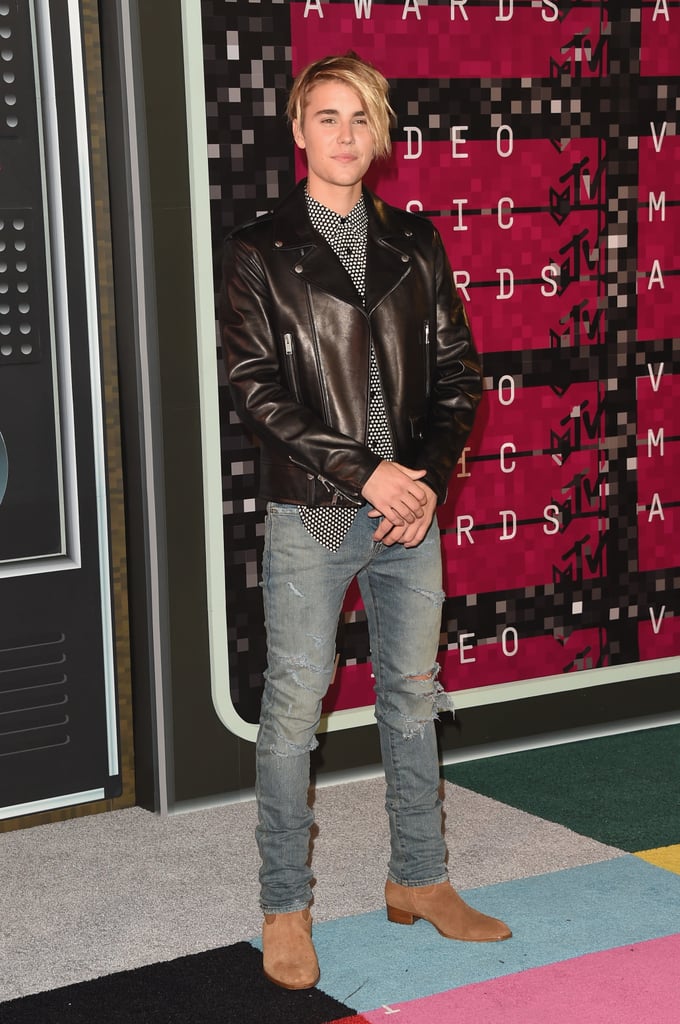 justin bieber red pants