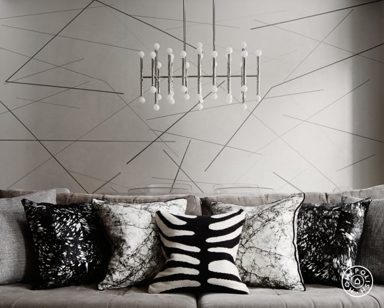 Gender-neutral decor doesn't mean avoiding patterns. These accent pillows would fit perfectly in the warrior princess's home.