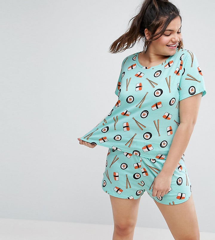 Asos Sushi Print Tee & Short Pajama Set