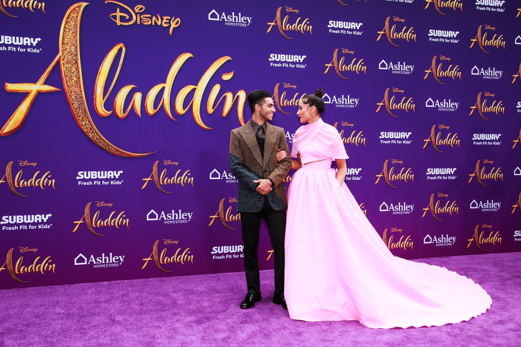 Mena Massoud and Naomi Scott at the Aladdin Premiere 2019