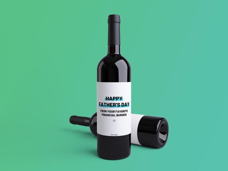 Funny Father's Day Wine Labels