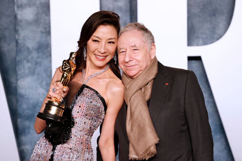 Michelle Yeoh and Jean Todt at the Vanity Fair Oscars Party