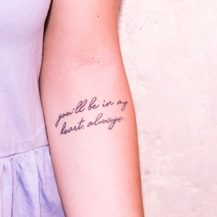 Meaningful small disney quote tattoos