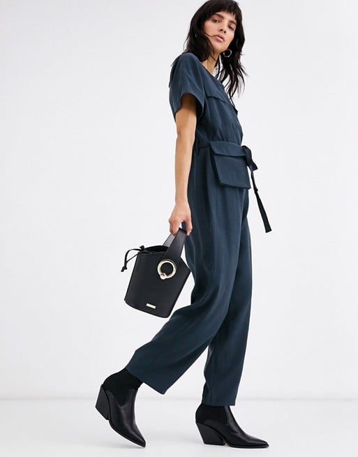 ASOS Design Minimal Boiler Jumpsuit With Detachable Fanny Pack