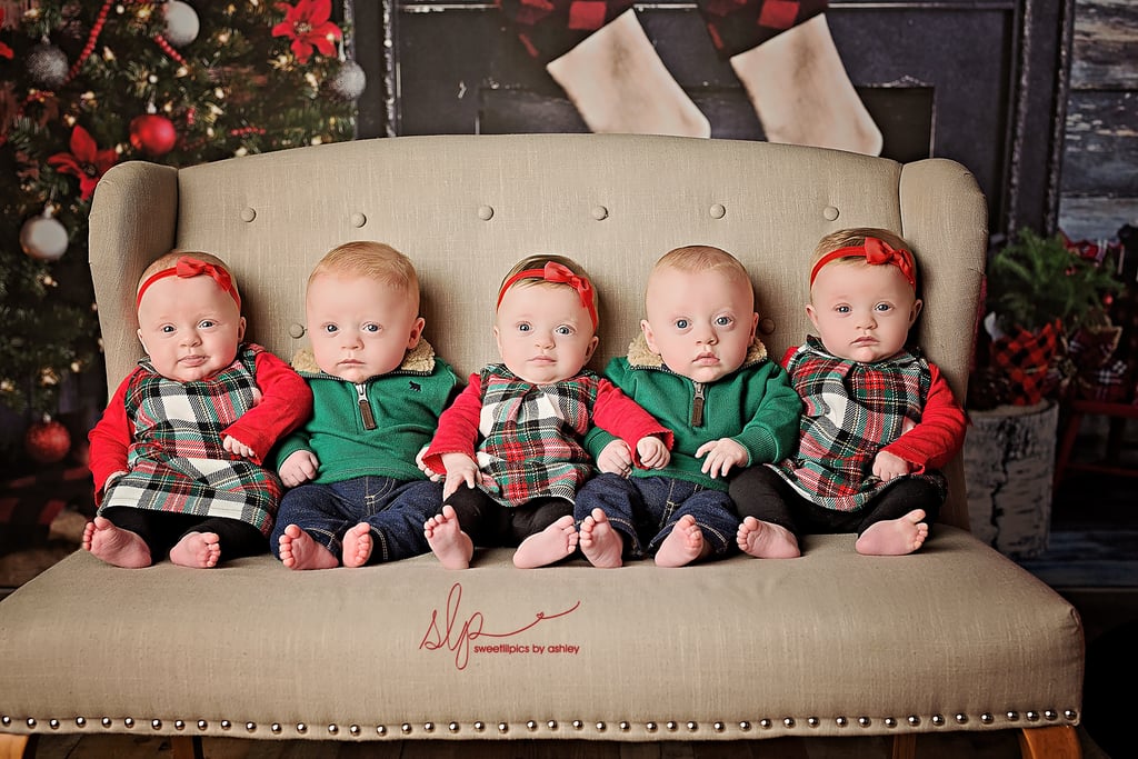 Quintuplets First Christmas Photo Shoot