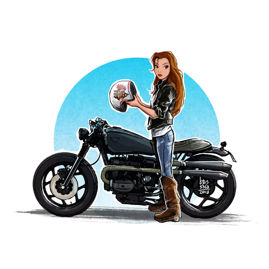 Belle on a Motorcycle