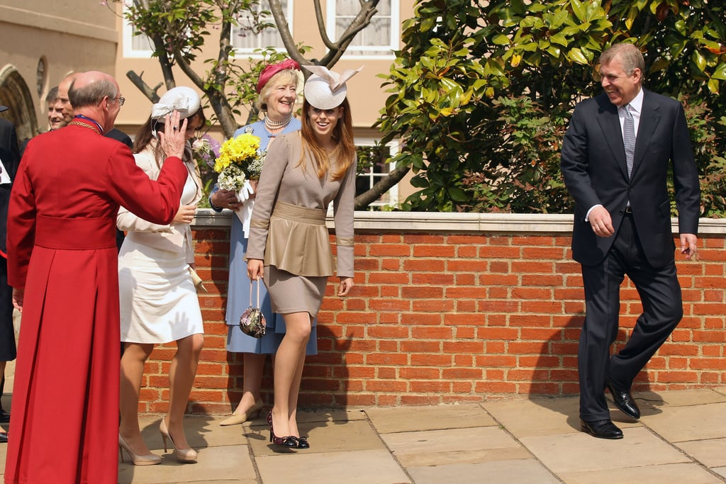 Prince Andrew and Princess Beatrice in Windsor, England, in 2011